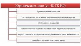 Организационное единство как признак юридического лица