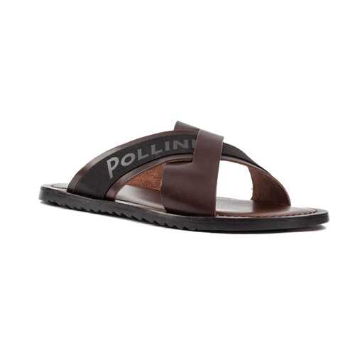 Шлепанцы мужские Pollini SB28021GOAUK0301 коричневые 41 RU в Честер