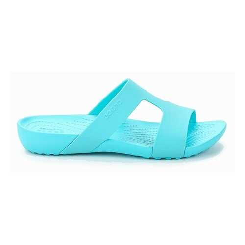 Шлепанцы женские Crocs Crocs serena slide w-1 голубые 37.5 RU в Честер